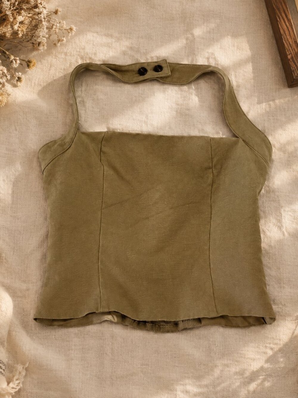 Oak and Fort Halter Top — Size Medium